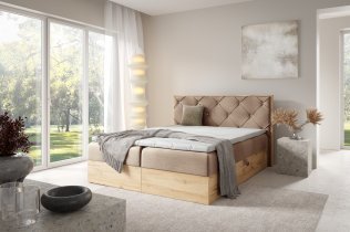 Meble Gruška - Boxspringbett Wood 12 – 200x200 cm
