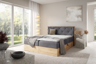 Meble Gruška - Boxspringbett Wood 12 – 200x200 cm