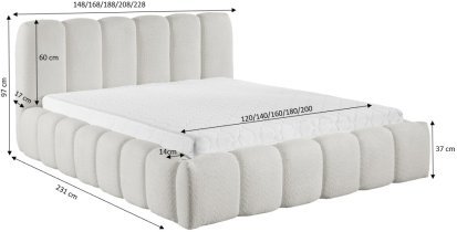 Meble Gruška - Bett mit Hebefunktion Micandi – 140x200 cm