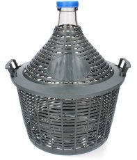 Ballonflasche mit engem Hals im Korb 10 L - VET10