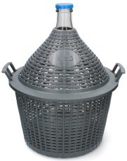 Ballonflasche mit schmalem Hals im Korb 20 L – VET20