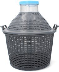 Ballonflasche mit engem Hals im Korb 5 L – VET5S