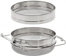 Doppeltes Edelstahlsieb für Honig, 24 cm – BEE5740