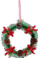 Weihnachtskranz mit Zapfen, 20 cm - WAD2564