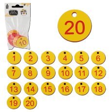 Set mit 20 Stocknummern für Bienenstöcke (1–20), Verpackung mit 24 Sets - BEE2847