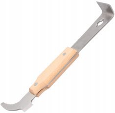 Imkermeißel aus rostfreiem Stahl mit Holzgriff und Spatel, 26 cm, Packung mit 6 Stück - BEE3820