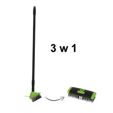 Teleskopische 3-in-1-Bürste für Unkraut und Pflastersteine *9043 - eda9043
