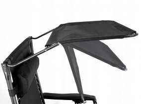 Chomik - Strandliege mit Sonnendach - schwarz - LEZ9962