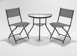 Garten- und Balkonsitzgruppe – grau – SAD7149