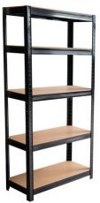 Regal mit 5 Ablageflächen 180 cm – schwarz – GWI7392