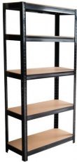 Regal mit 5 Ablageflächen 180 cm – schwarz – GWI7361