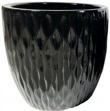 Pflanzkübel 39 cm – schwarz – ELI2432