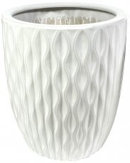 Gartenblumentopf 32 cm – weiß – ELI2418