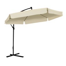 Garten-Sonnenschirm mit LED-Beleuchtung, 3 m – beige – GAO1503