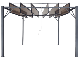 Gartenpergola 3x3 m – Braun – TUN4016