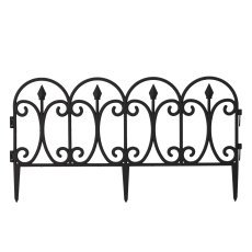 4er-Set Gartenzaun-Elemente, 60 x 33 cm – DOS2347