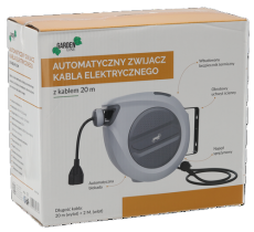 Chomik - Automatischer Kabelaufroller mit Elektrokabel – 20 m – ZHO9746