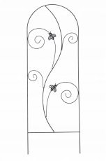 Chomik - Rankhilfe für den Garten 60x167 cm - schwarz - PERG-N1916
