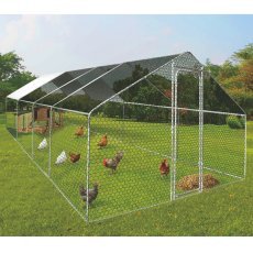 Tiergehege aus Metall 6x3x1.95 m mit Teilüberdachung - TUN4047