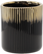Keramischer Dekotopf – gold-schwarz – ELI3376