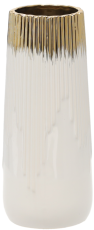 Vase aus Keramik – gold-weiß – ELI3406