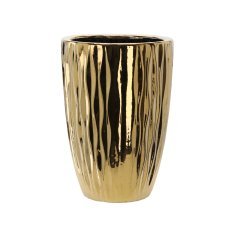 Keramischer Zierblumentopf 37 cm – goldglänzend – ELI3574