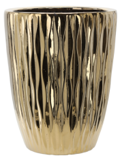 Keramischer Dekotopf 29 cm – goldglänzend – ELI3581