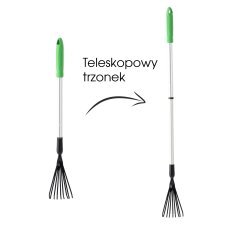 Besen und Rechen mit Teleskopstiel 77,5–112 cm – WAN6773