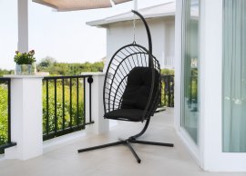 Hängesessel Eris, klappbar – schwarz – FAT0916