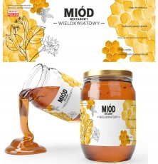 SET MIT 100 ETIKETTEN FÜR BLÜTENHONIG 154 x 60 MM *8160