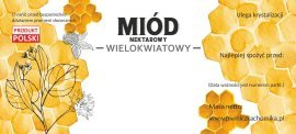 SET MIT 100 ETIKETTEN FÜR BLÜTENHONIG 116 x 50 MM *8245