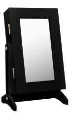 Schmuckschrank mit Spiegel – schwarz – PHO8072