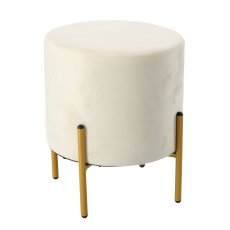 Runder Hocker mit Beinen – Beige – PHO3901