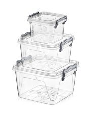 Kpl. 3 quadratische Multi-Boxen (0,55 + 1,2 + 2,4 l) *2012