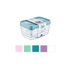 3-teiliges Set rechteckiger Trendbox-Behälter, 1,2 l *8878
