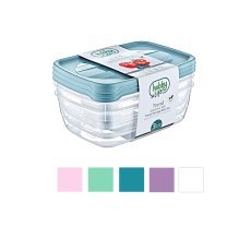 Komplett-Set mit 3 rechteckigen Aufbewahrungsboxen Trend Box 2 l *8885
