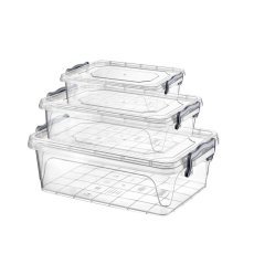 Set aus 3 rechteckigen Multi-Boxen (0,6 + 1,2 + 2 l) *9691