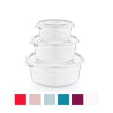 Set aus 3 runden Mikrofresh-Behältern (0,5 + 1 + 2 l) *0307