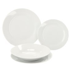 <p>Essgeschirr-Set, 18-teilig, rund, weiß <em>9307</em></p>