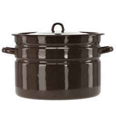 Emaille-Topf mit Deckel 16 L – Braun – EMA3585