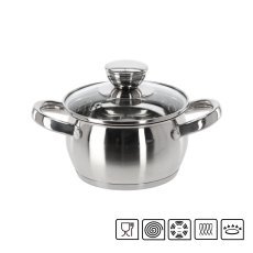 Edelstahltopf mit Deckel 1 l, 14 cm, belly *3103