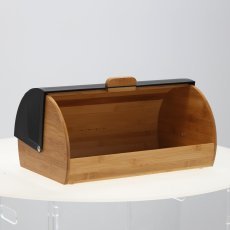 Brotkasten Anise – aus Bambus mit schwarzem Metalldeckel, 38 x 28 x 18,5 cm *8855