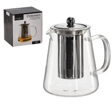 Hitzebeständiger Krug mit Sieb und Metalldeckel, 950 ml *1564