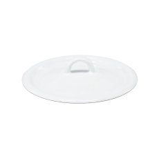 Emaildeckel weiß/creme 16 cm *7497