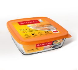 Aufbewahrungsdose 1,8 l mit Kunststoffdeckel – Farbe Orange *2723