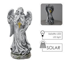 Figur Engel mit Kreuz und Licht – DED8820