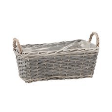 Rechteckige geflochtene Aufbewahrungsbox 35 x 17 x 14 cm *9223