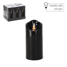 Kerze mit LED-Licht und beweglicher Flamme – schwarz – ZOZ38481