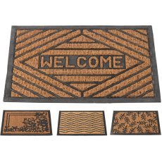 Rechteckige Fußmatte aus Gummi und Kokos, 40x60 cm, Packung = 12 Stück *7630
