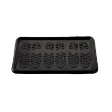 Rechteckige Gummifußmatte – schwarze Tropfenform *7575